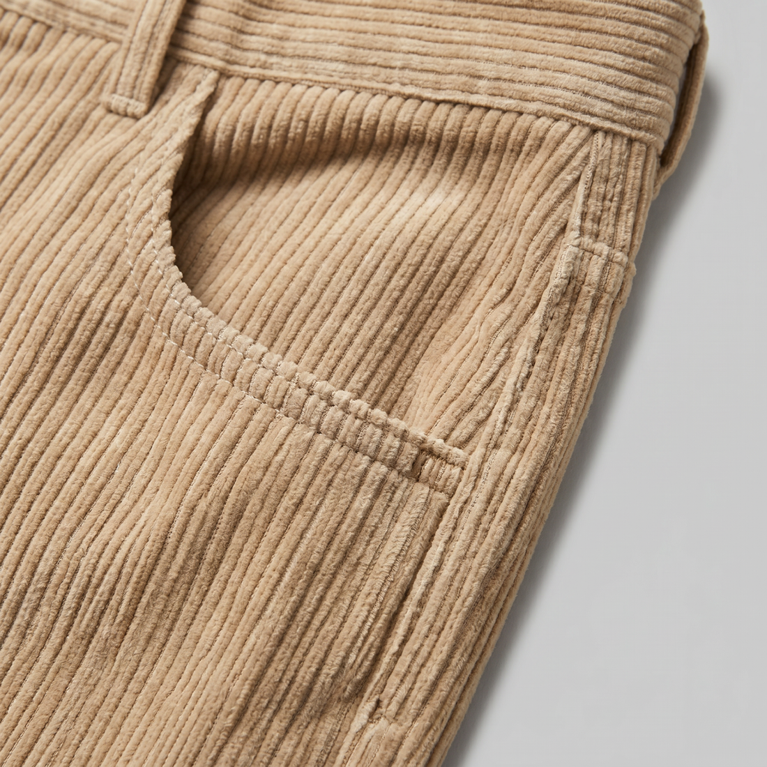 Men's Corduroy Pleated Trousers