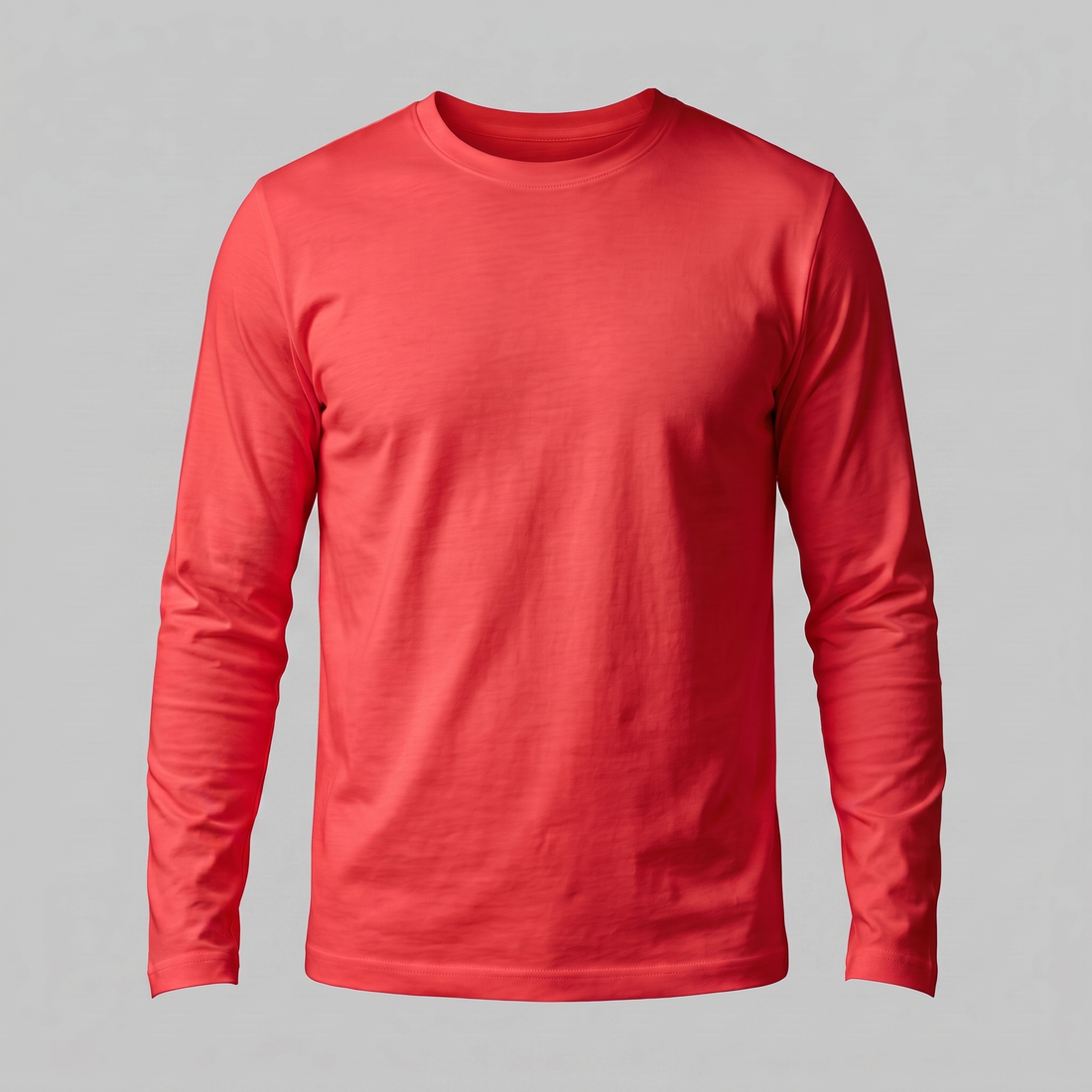Men's Cotton Blend Long Sleeve Crew Neck Shirt