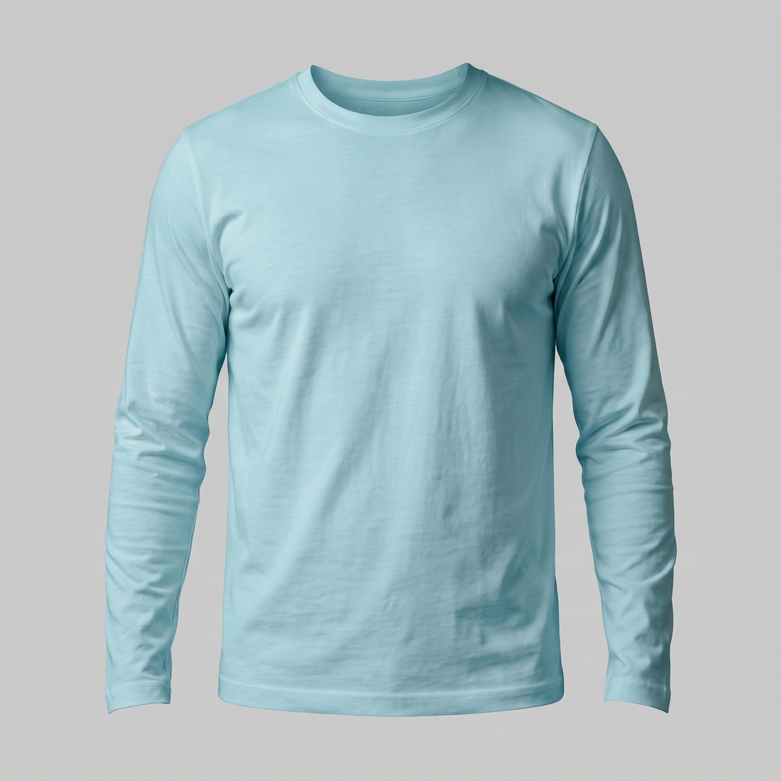 Men's Cotton Blend Long Sleeve Crew Neck Shirt