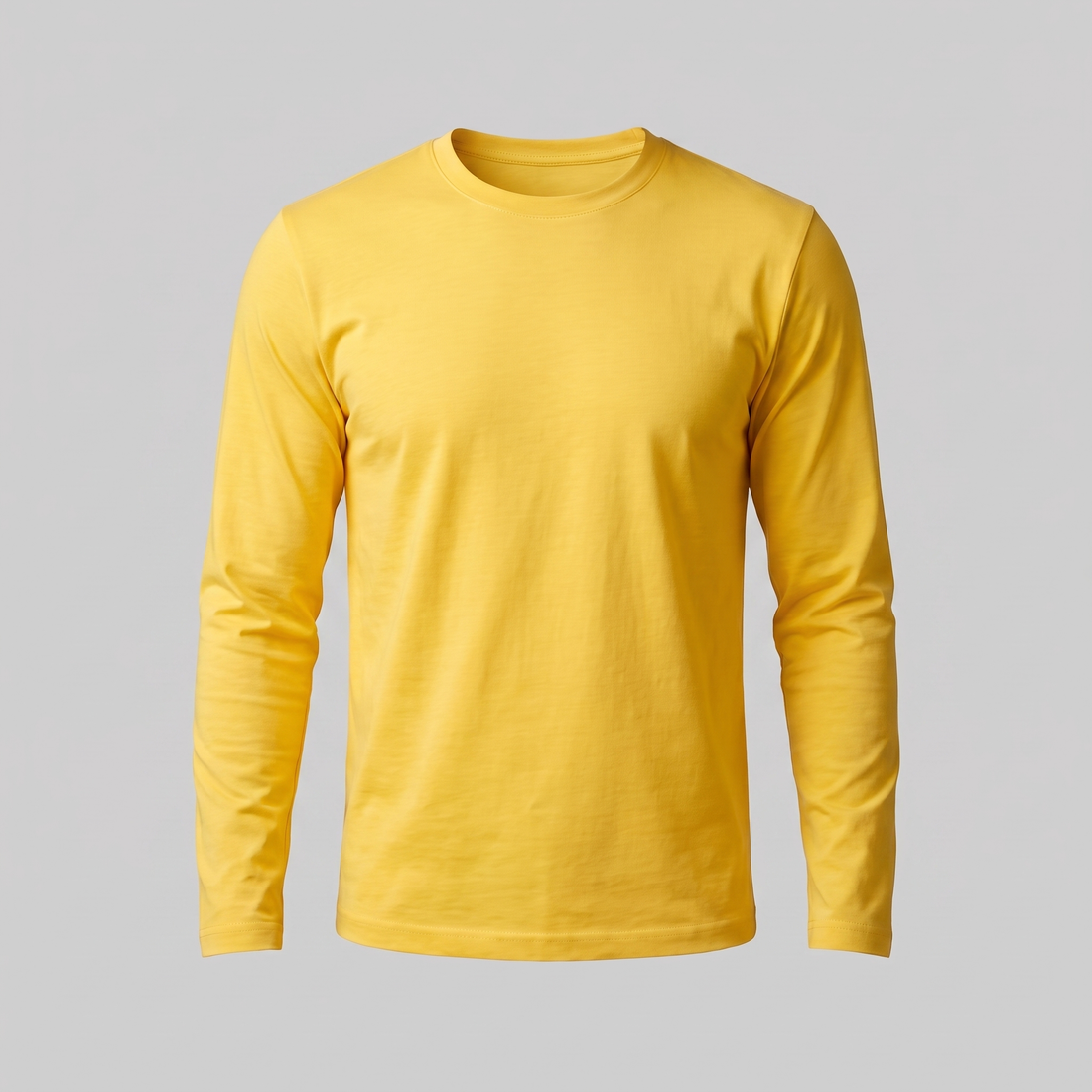 Men's Cotton Blend Long Sleeve Crew Neck Shirt