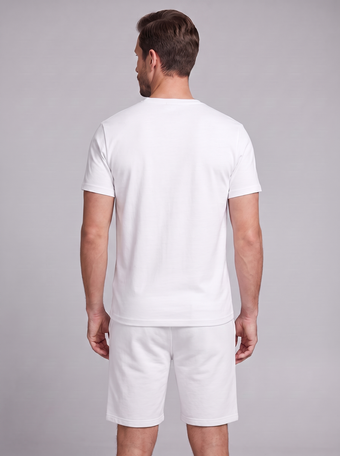 Men's Cotton Blend T-Shirt and Shorts Co-Ord Set