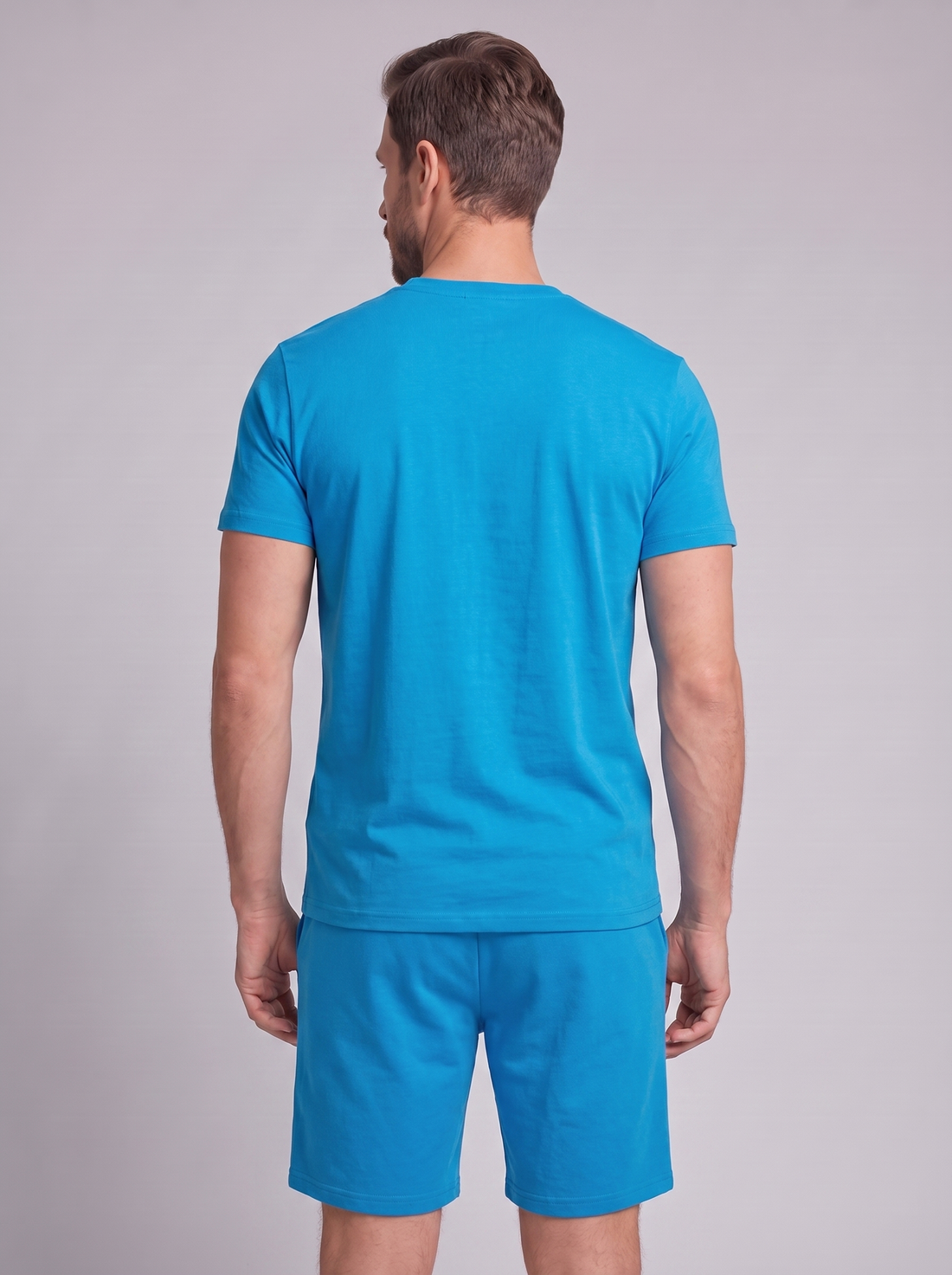 Men's Cotton Blend T-Shirt and Shorts Co-Ord Set