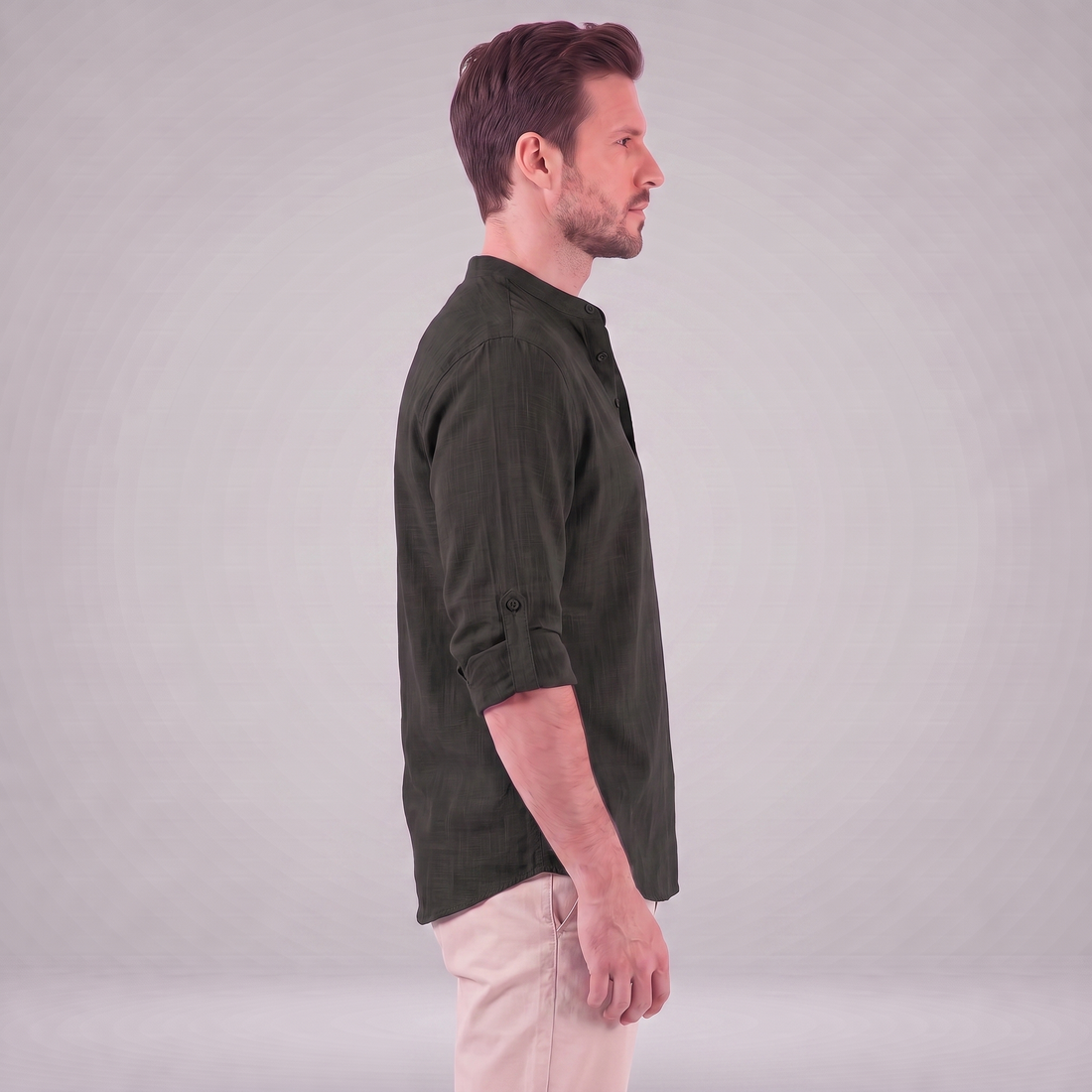 Men's Cotton Popover Henley Shirt