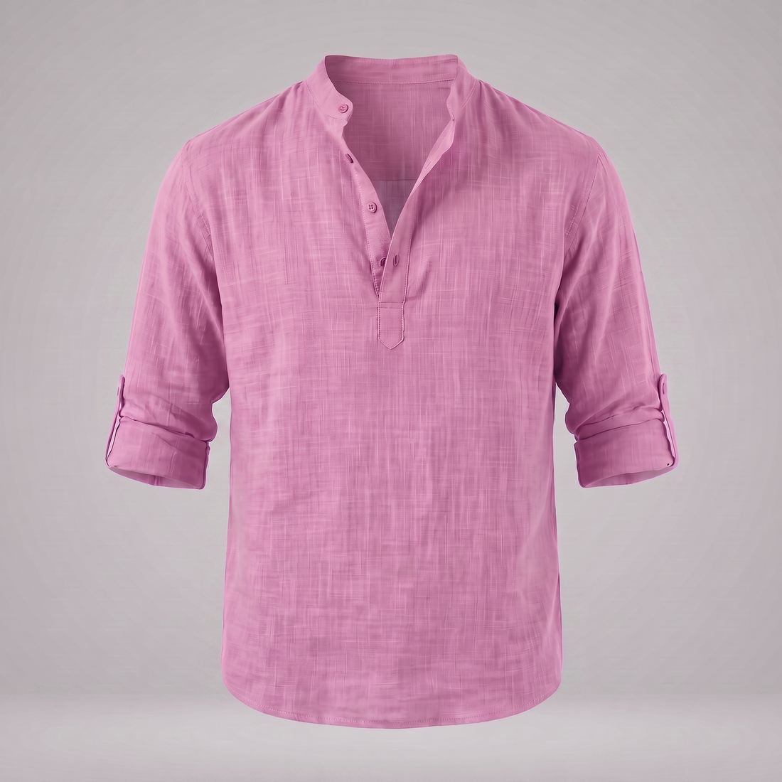 Men's Cotton Popover Henley Shirt