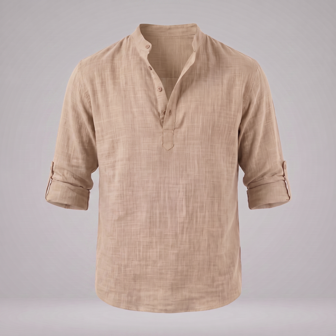 Men's Cotton Popover Henley Shirt