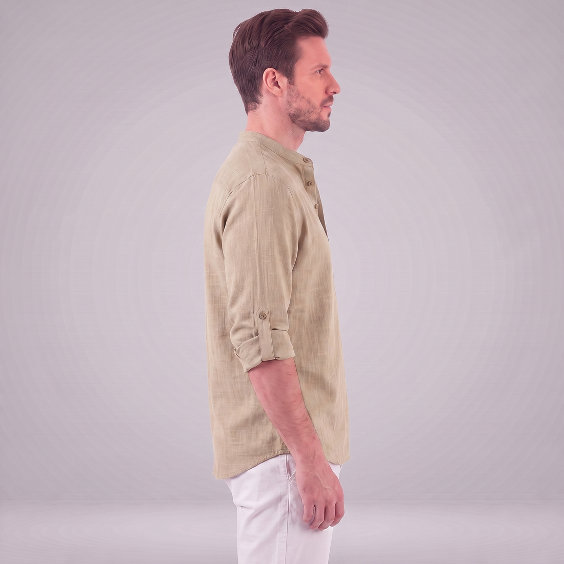 Men's Cotton Popover Henley Shirt