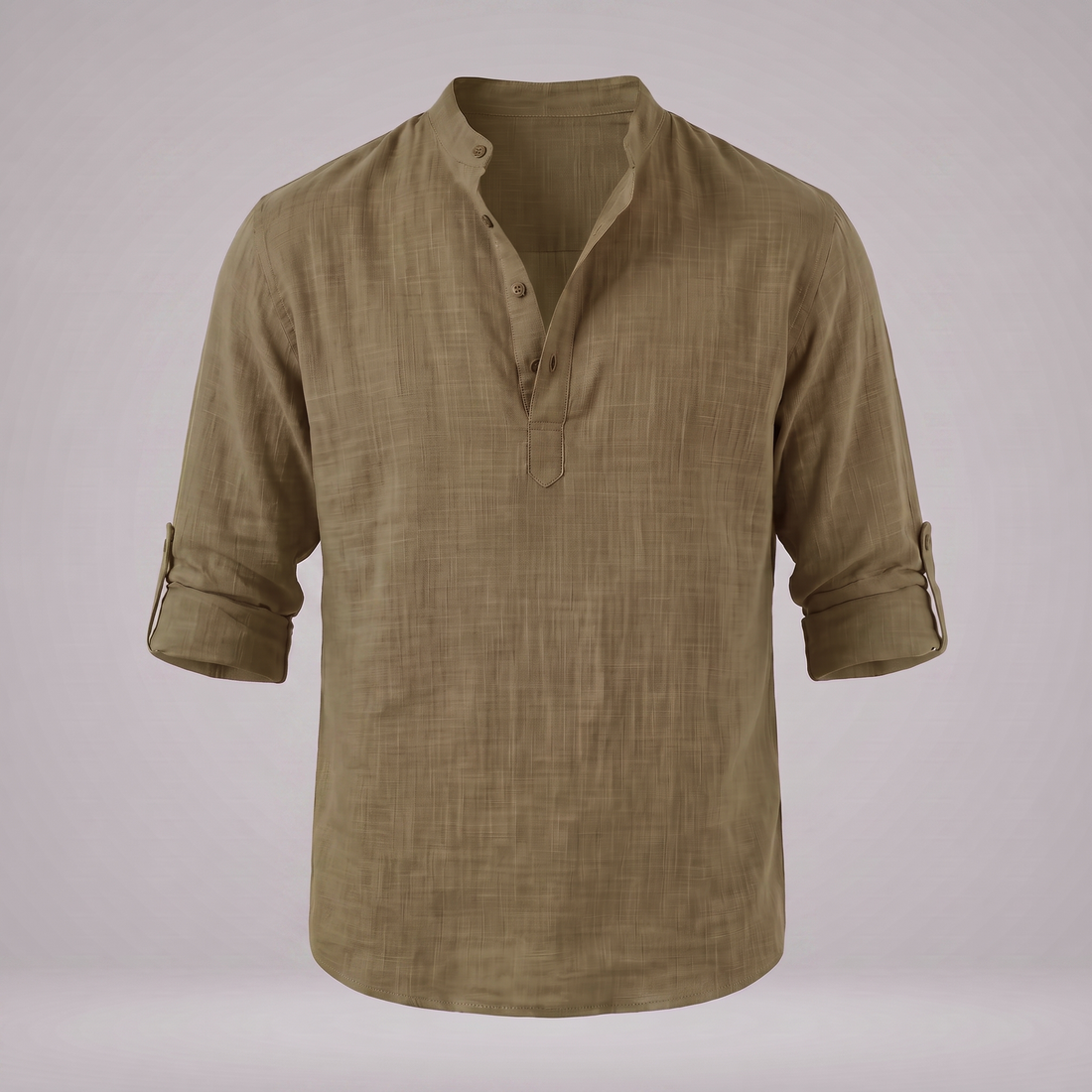 Men's Cotton Popover Henley Shirt