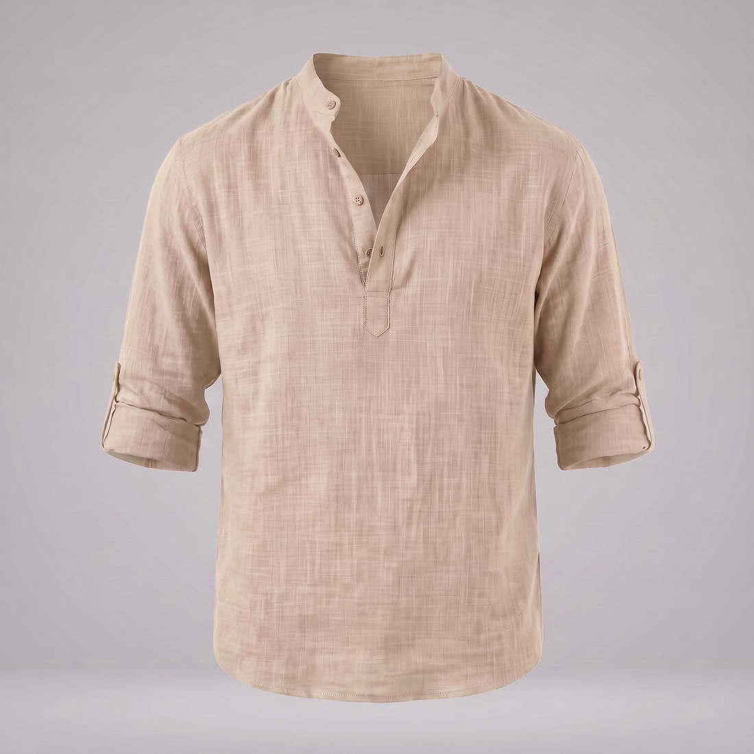 Men's Cotton Popover Henley Shirt