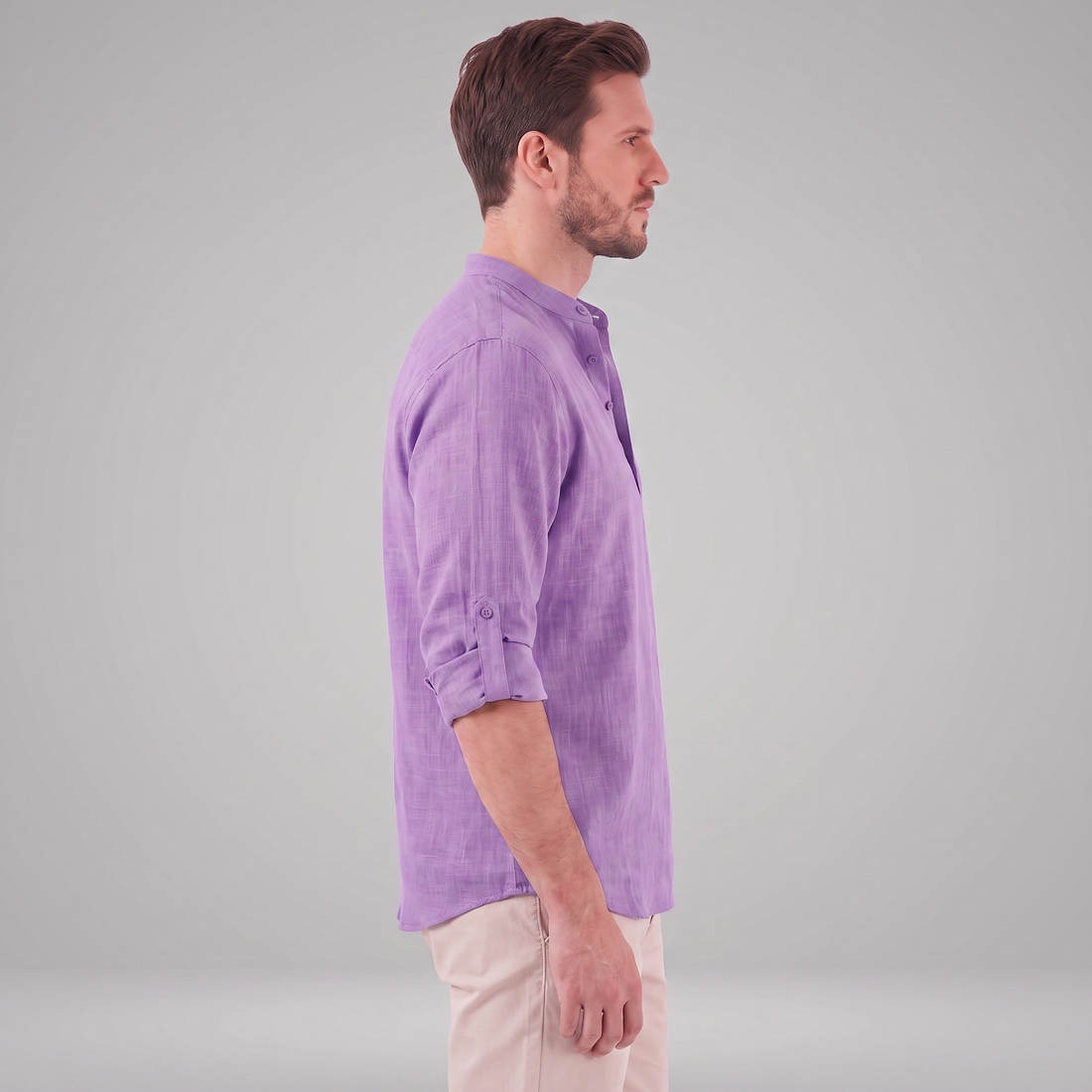 Men's Cotton Popover Henley Shirt