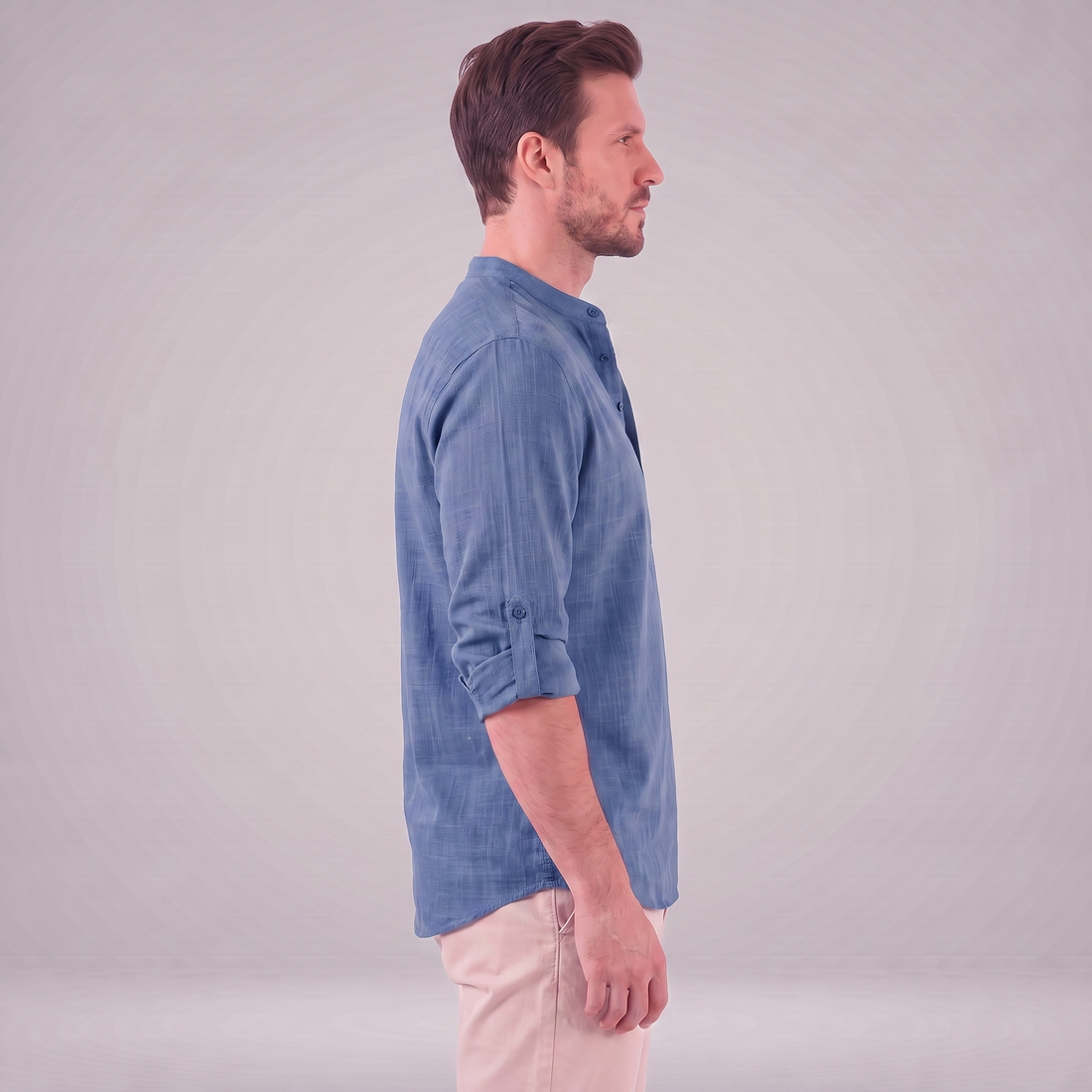 Men's Cotton Popover Henley Shirt