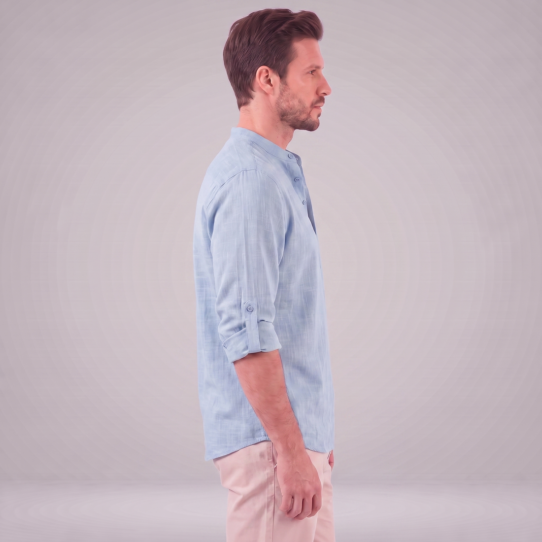 Men's Cotton Popover Henley Shirt
