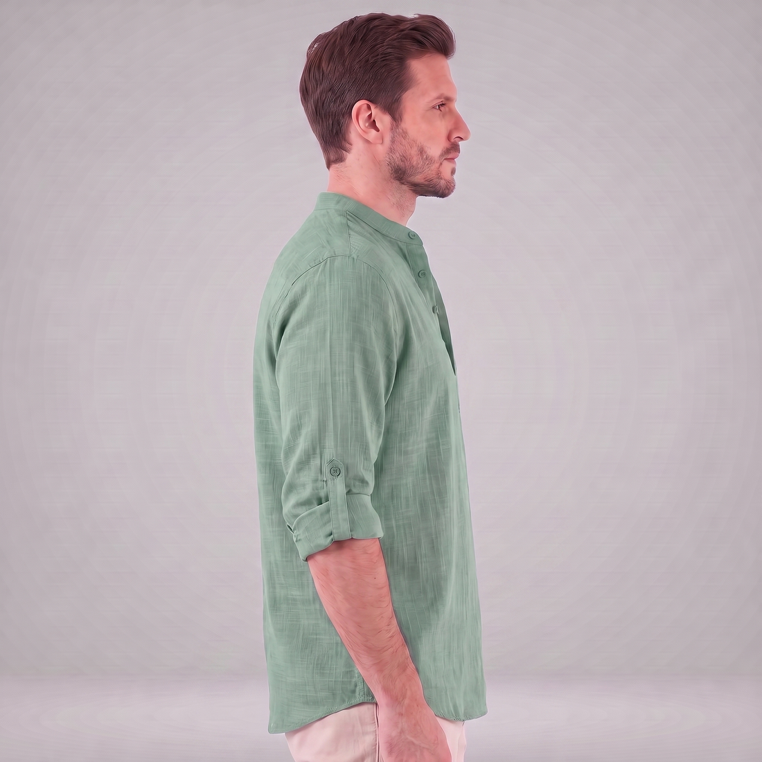 Men's Cotton Popover Henley Shirt