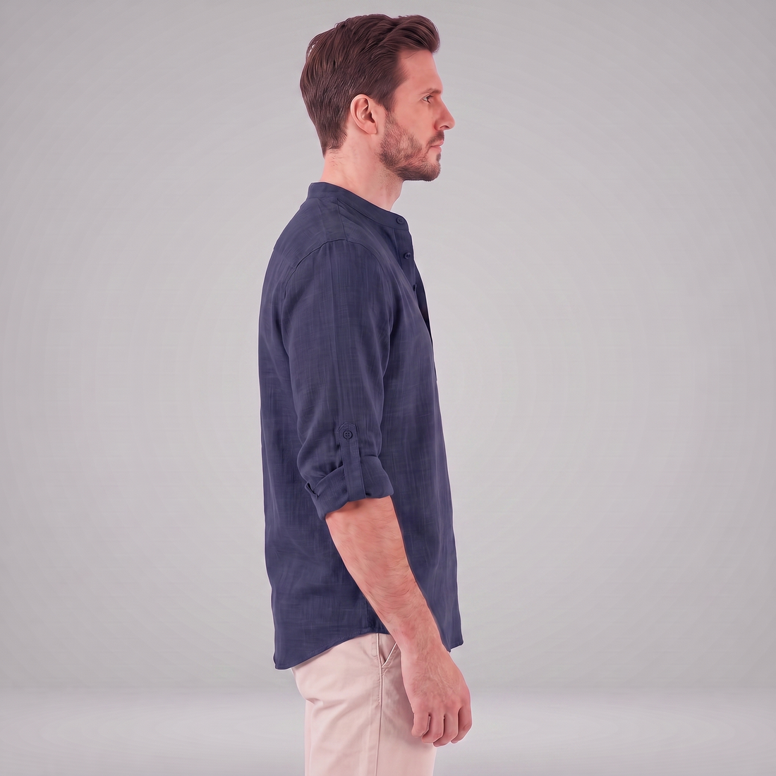 Men's Cotton Popover Henley Shirt