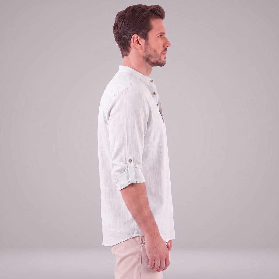 Men's Cotton Popover Henley Shirt