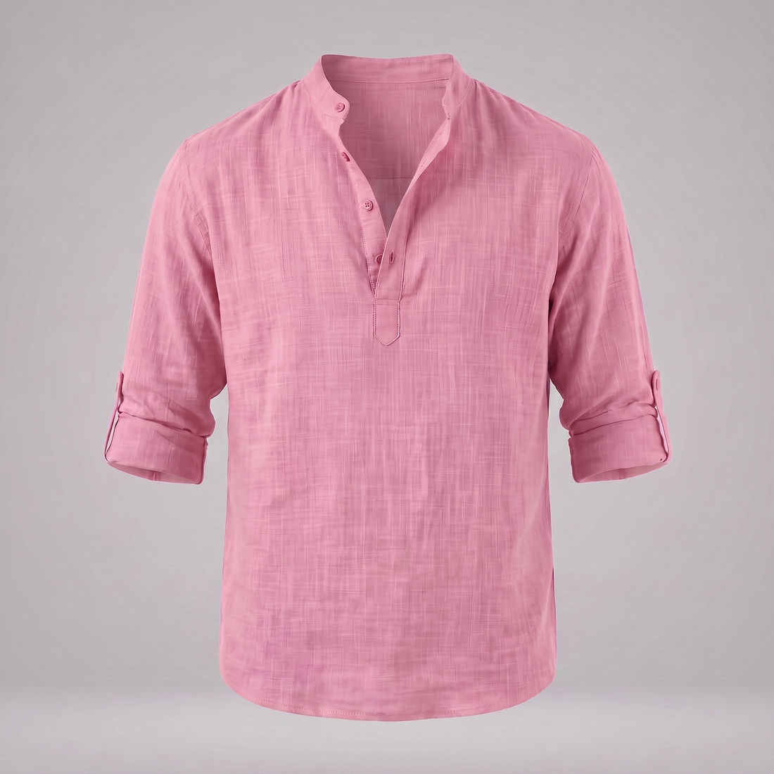 Men's Cotton Popover Henley Shirt