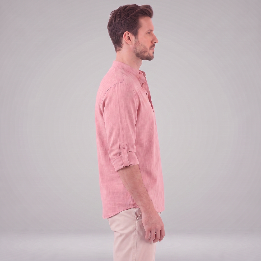 Men's Cotton Popover Henley Shirt