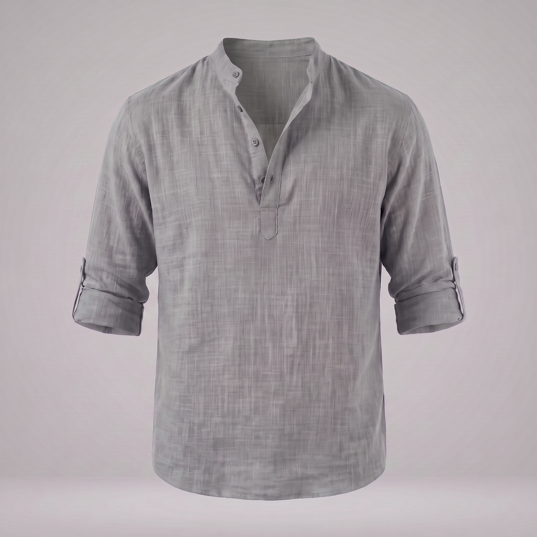 Men's Cotton Popover Henley Shirt
