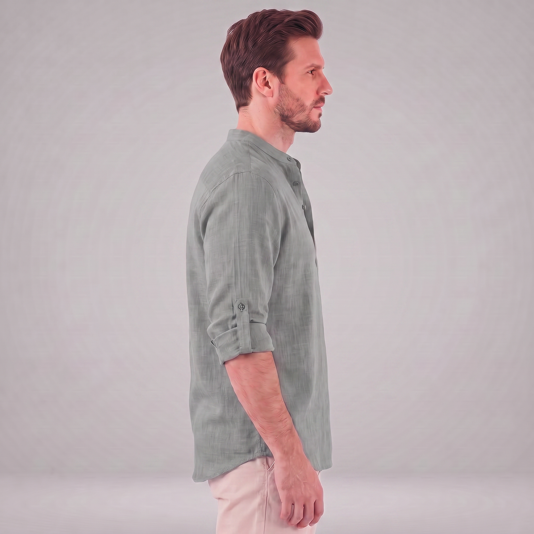 Men's Cotton Popover Henley Shirt