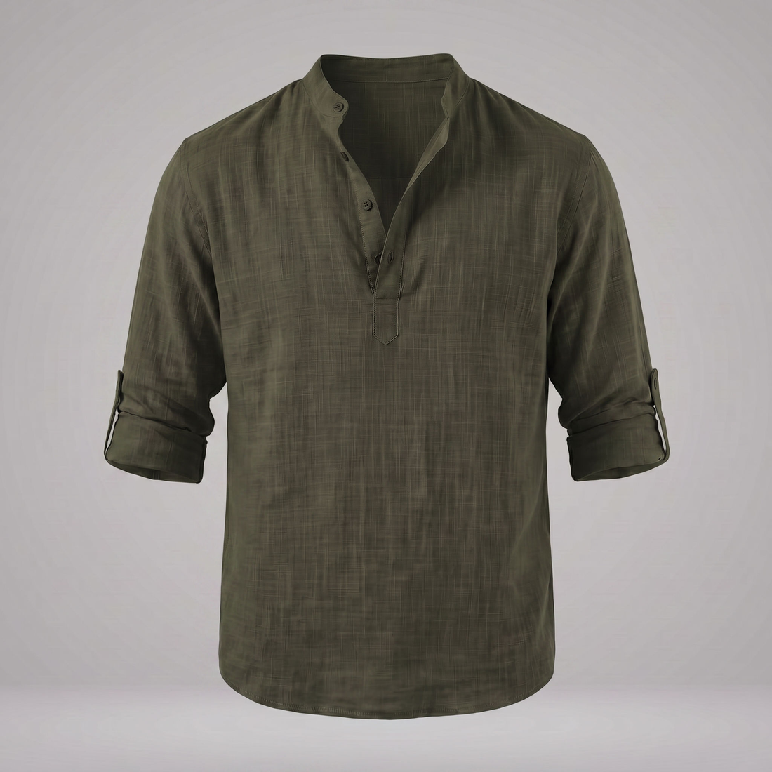 Men's Cotton Popover Henley Shirt