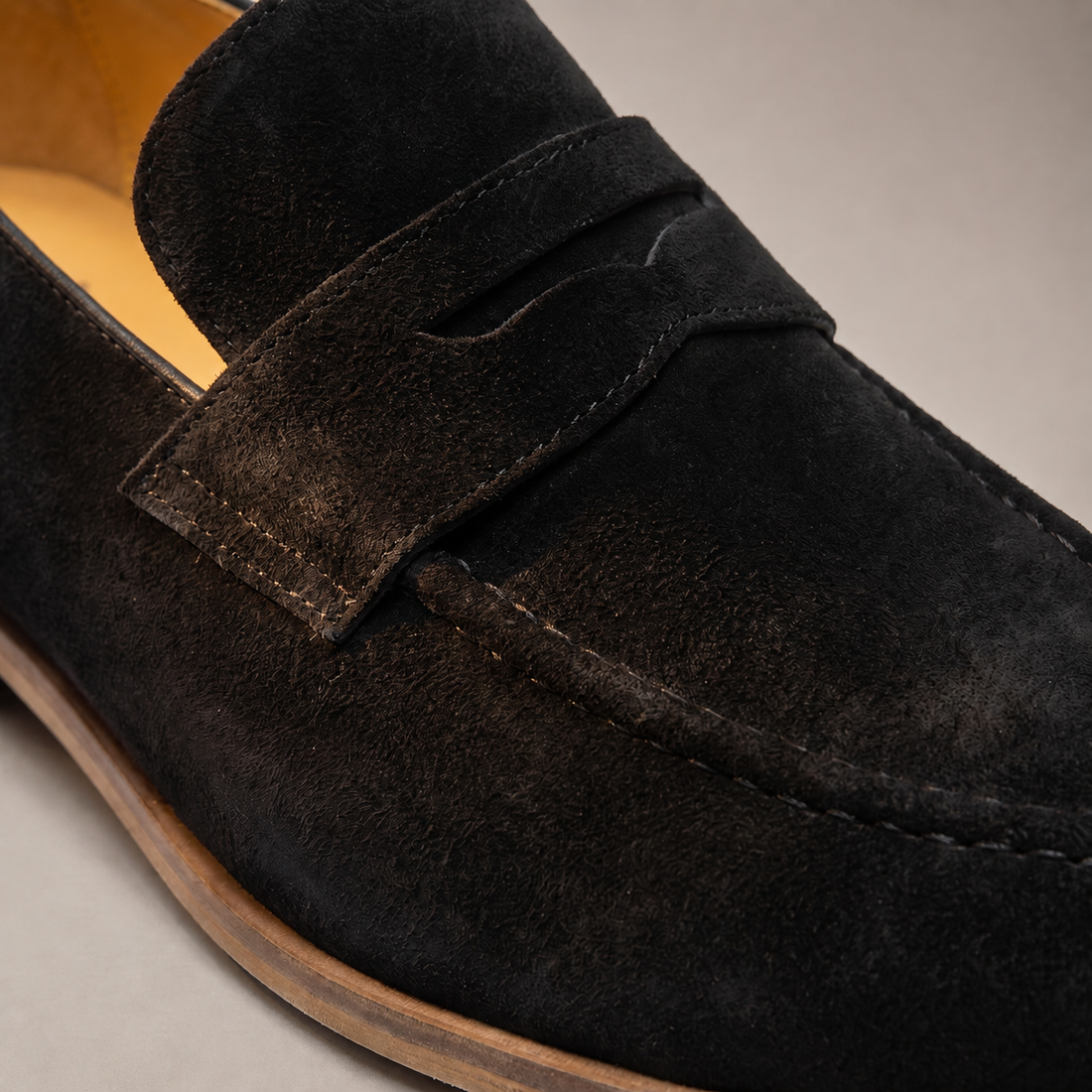Men's Cowhide Suede Penny Loafers