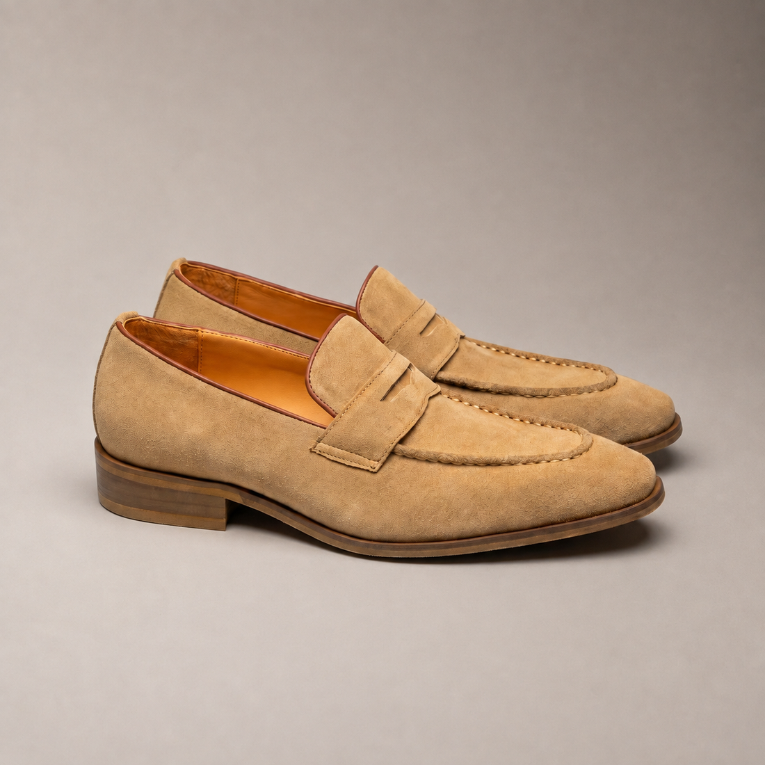 Men's Cowhide Suede Penny Loafers