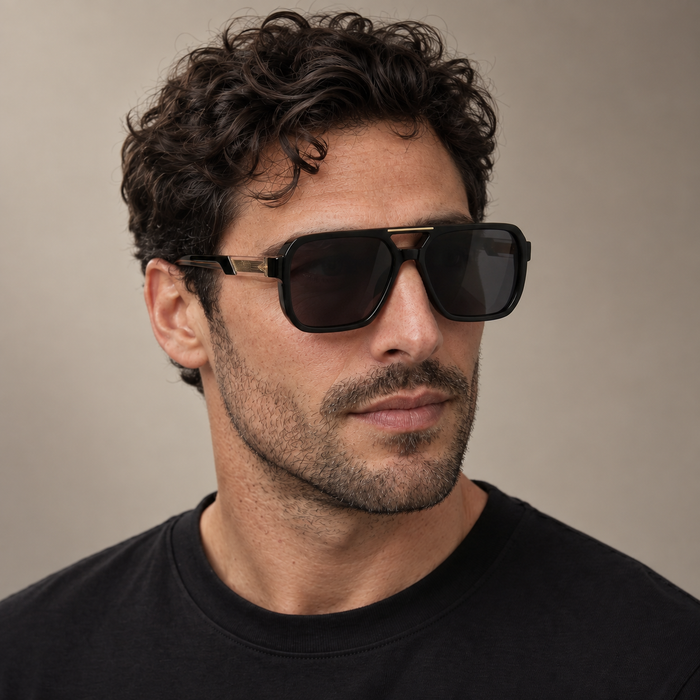 Men's Double-Bridge Aviator Sunglasses