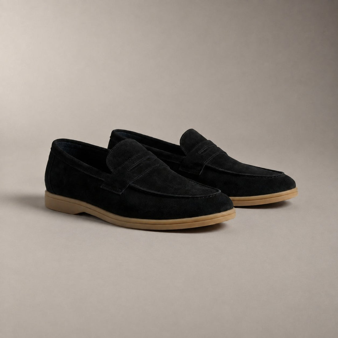 Men's Elegant Suede Penny Loafers