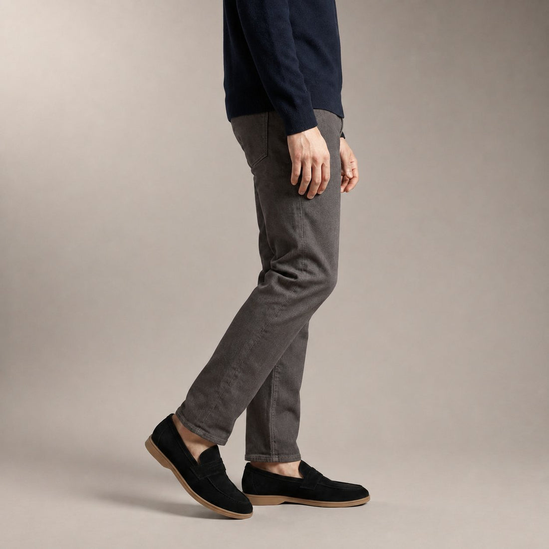 Men's Elegant Suede Penny Loafers