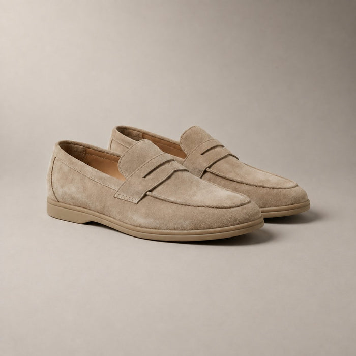 Men's Elegant Suede Penny Loafers