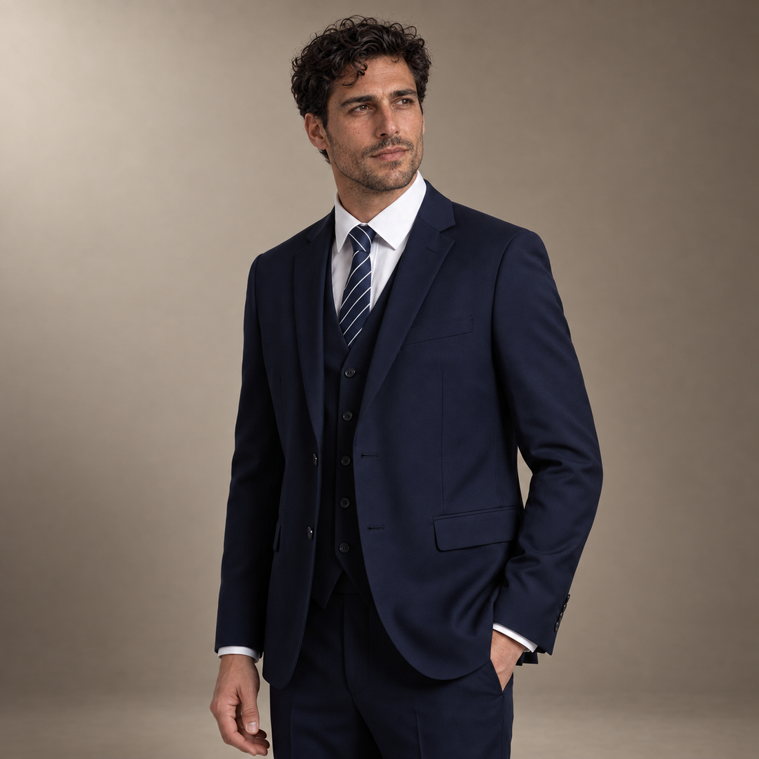 Men's Formal Three Piece Wedding Guest Suit