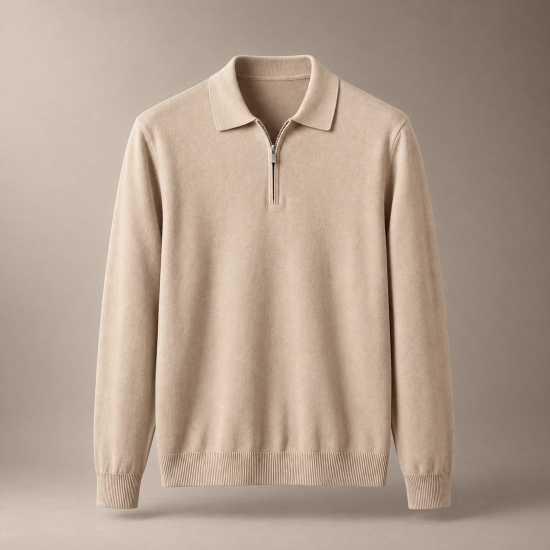 Men's Half Zip Polo Shirt