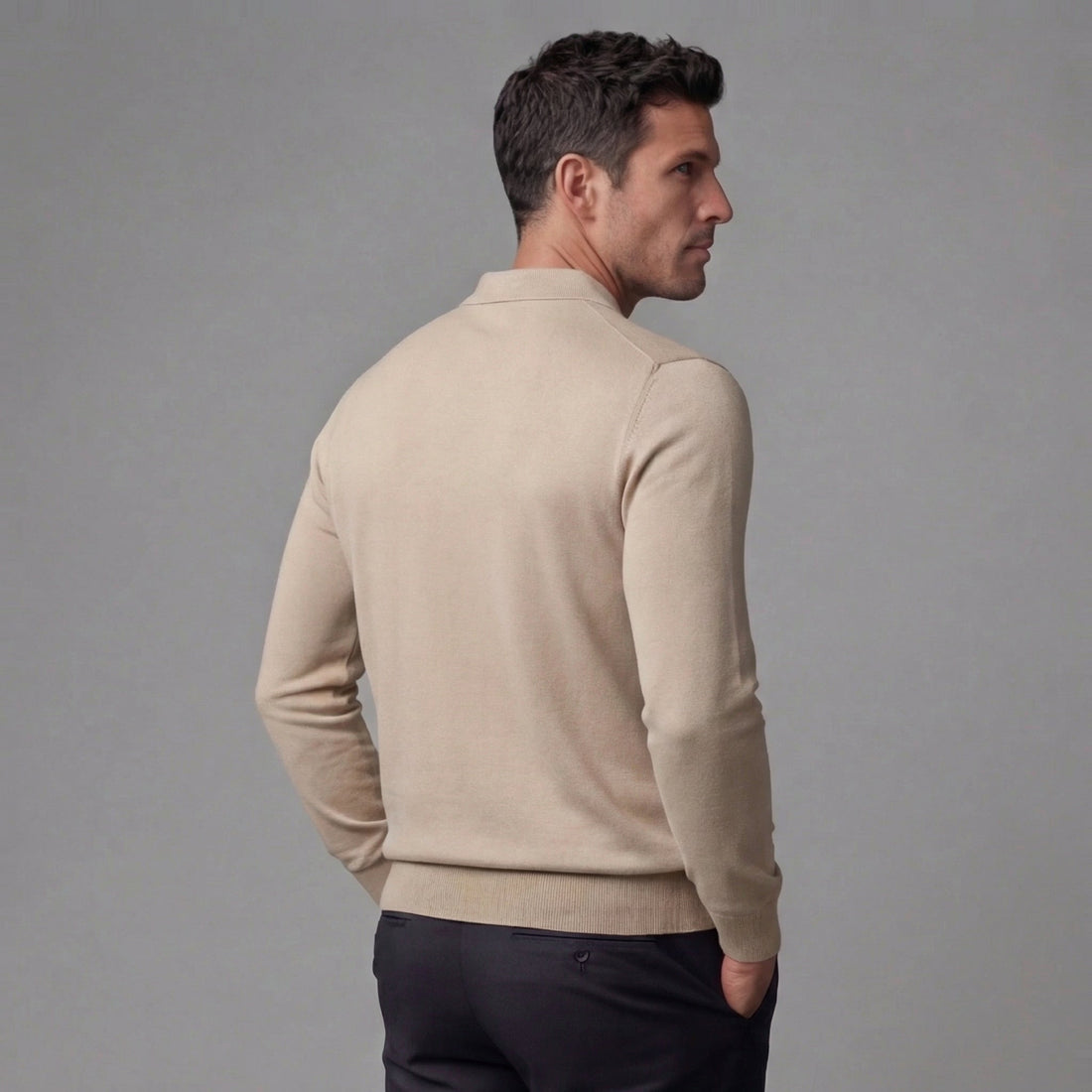 Men's Half Zip Polo Shirt
