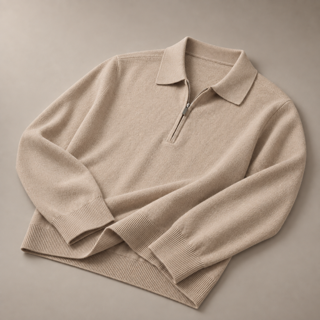 Men's Half Zip Polo Shirt