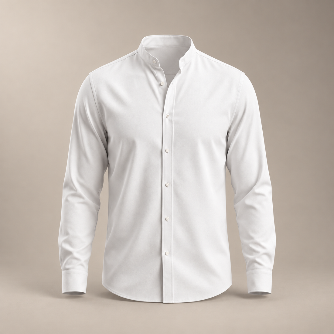 Men's Henley Collar Dress Shirt
