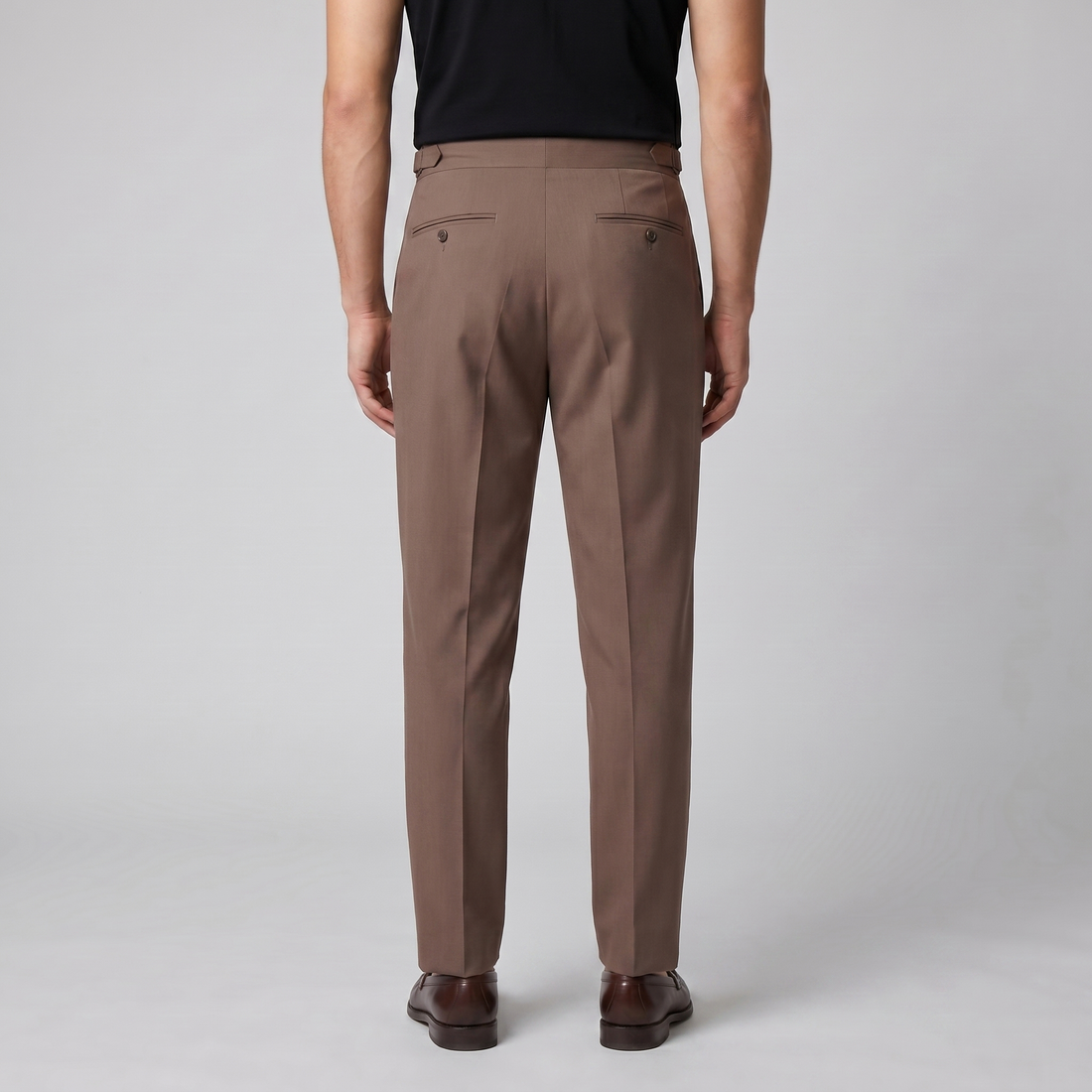 Men's High Waist Formal Trousers with Tailored Fit