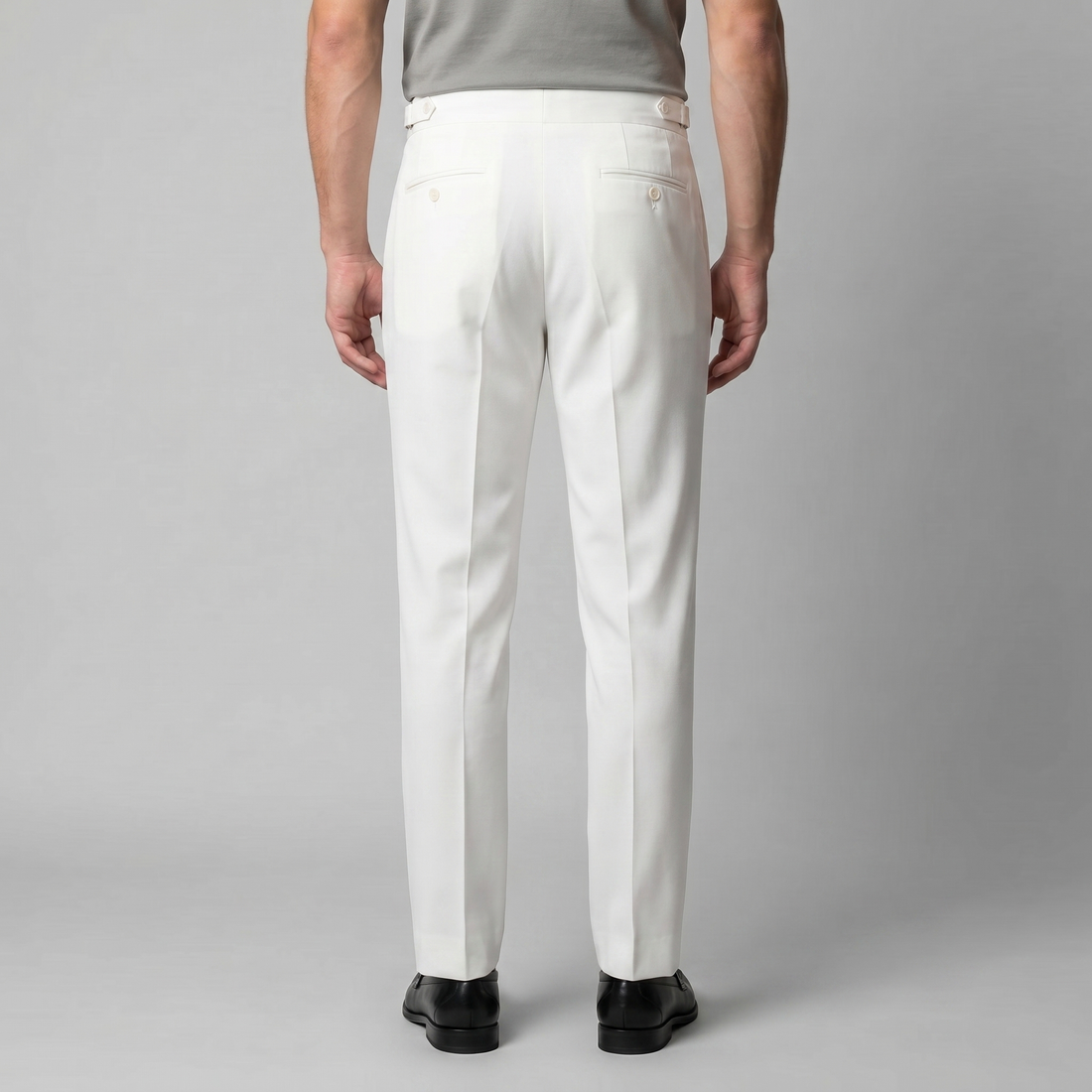 Men's High Waist Formal Trousers with Tailored Fit