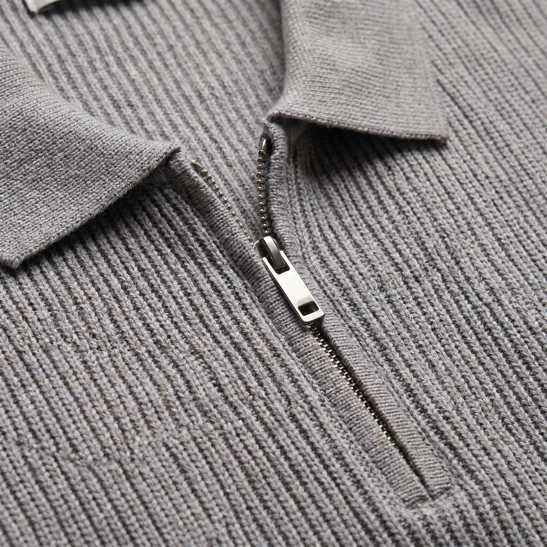 Men's Knit Polo Zip Neck