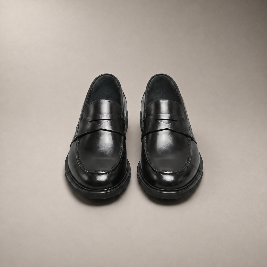 Men's Leather-Look Penny Loafers