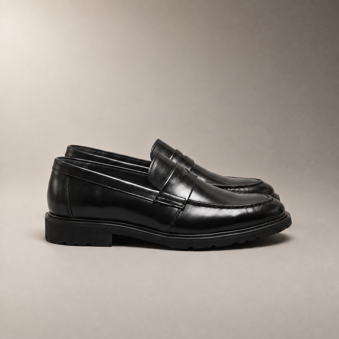 Men's Leather-Look Penny Loafers