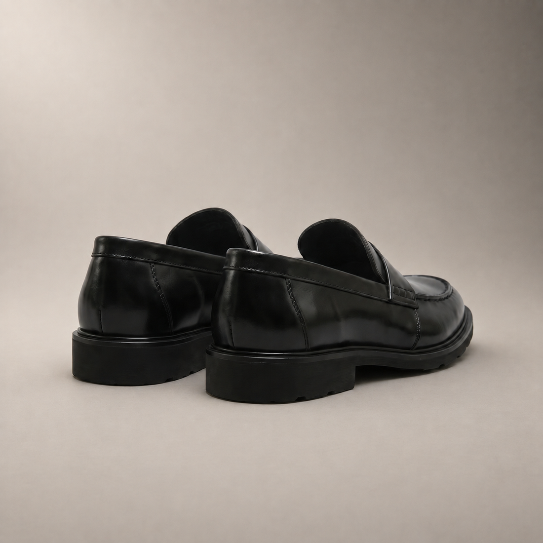 Men's Leather-Look Penny Loafers