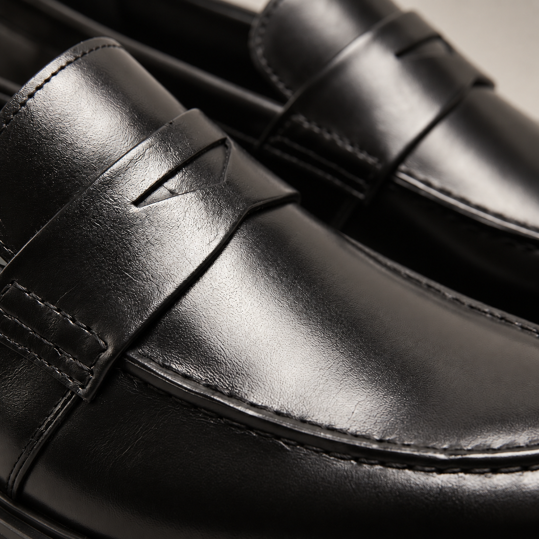 Men's Leather-Look Penny Loafers