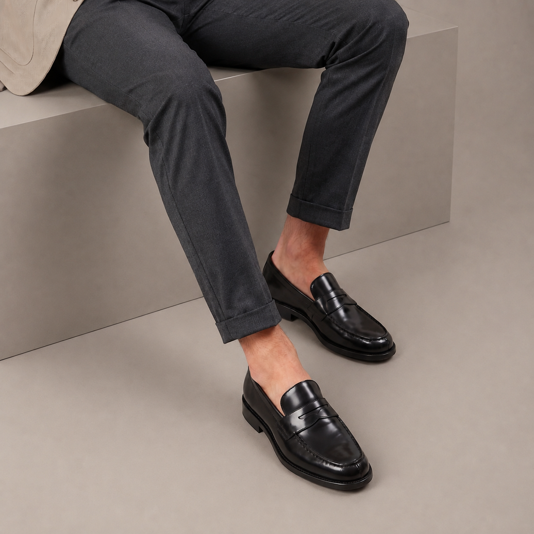 Men's Leather Penny Loafers