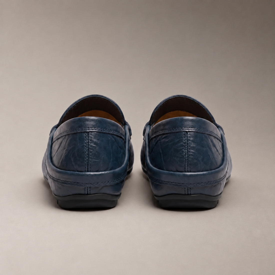 Men's Leather Travel Loafers with Fold-Down Heel