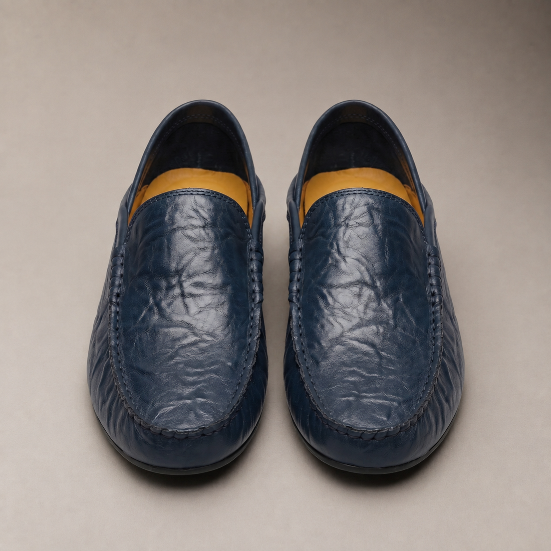 Men's Leather Travel Loafers with Fold-Down Heel
