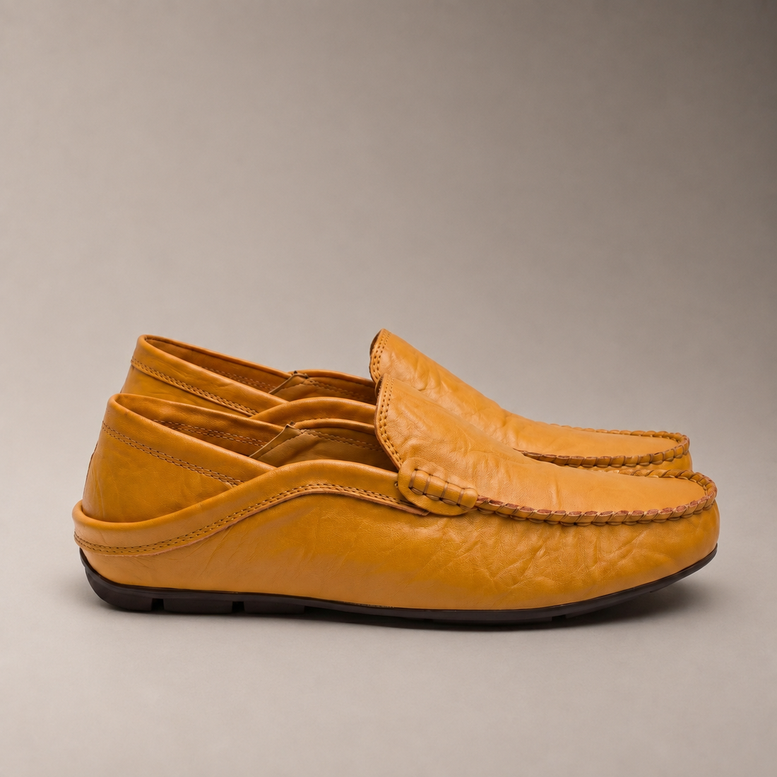Men's Leather Travel Loafers with Fold-Down Heel