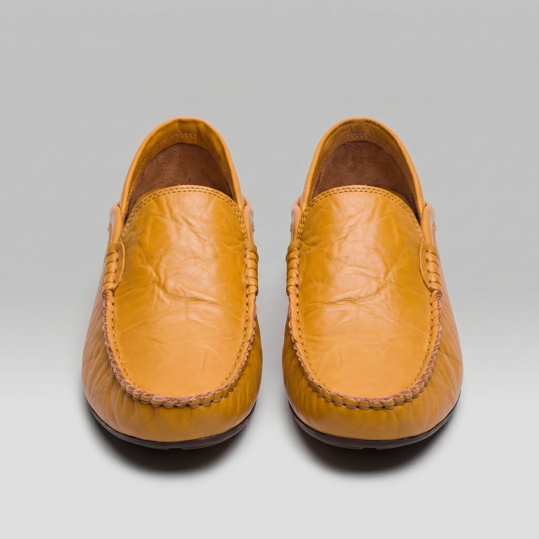 Men's Leather Travel Loafers with Fold-Down Heel