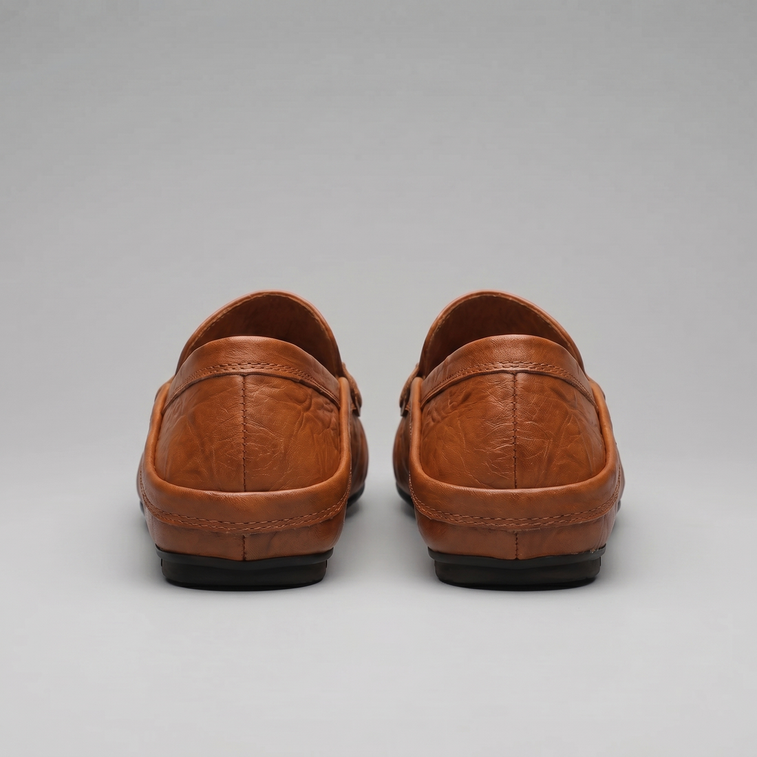 Men's Leather Travel Loafers with Fold-Down Heel
