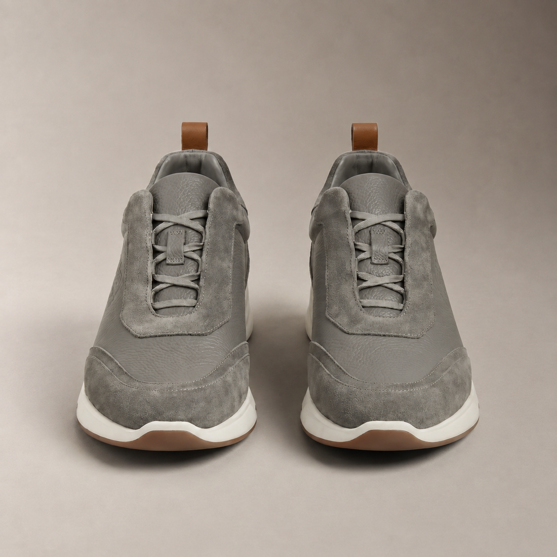 Men's Leather and Suede Slip-On Sneakers