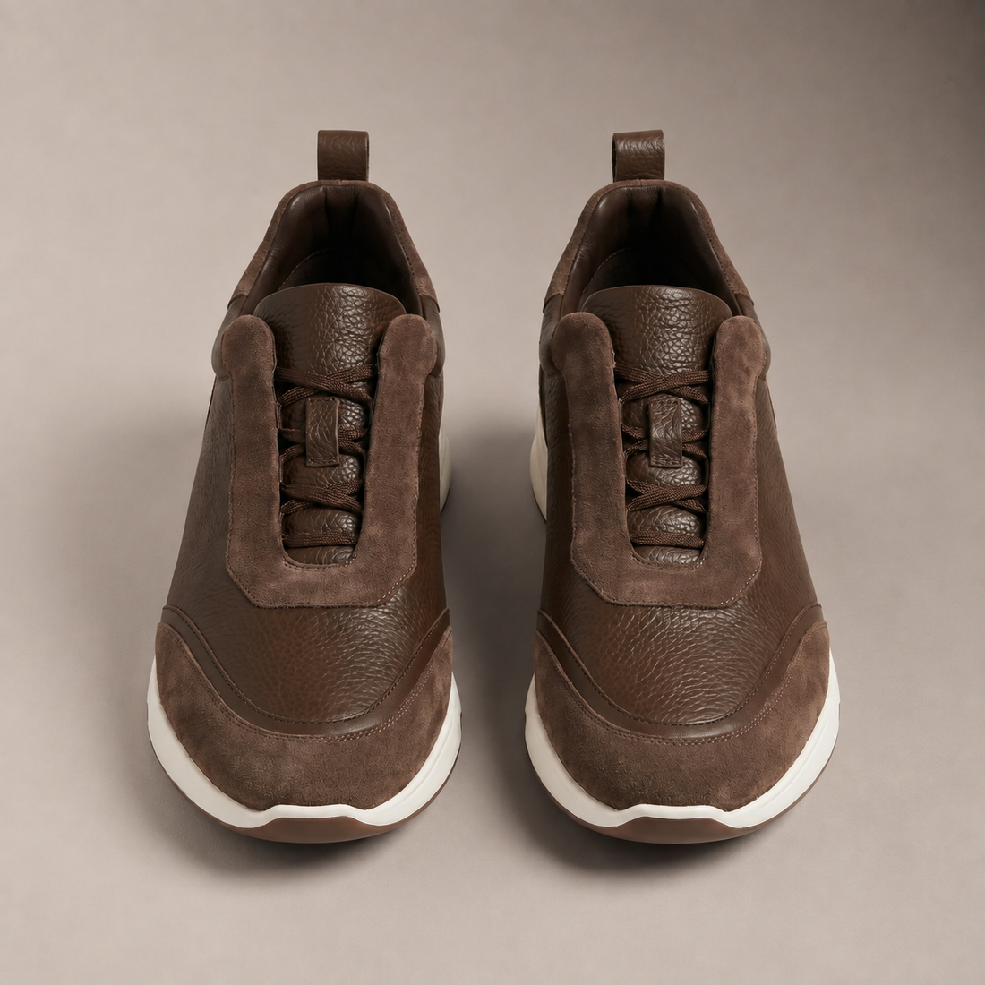 Men's Leather and Suede Slip-On Sneakers