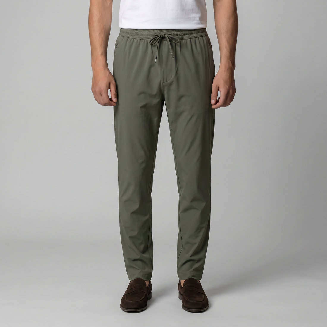Men's Lightweight Nylon Drawstring Trousers
